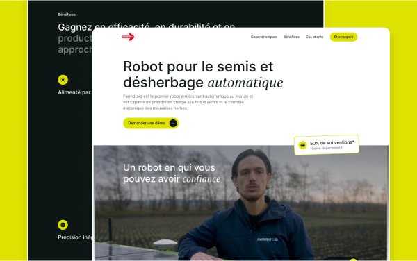 Landing Page de Stecomat réalisée via le CMS WordPress