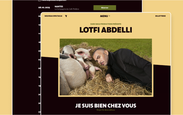 Site WordPress de l'humoriste Lotfi Abdelli par Topicimes