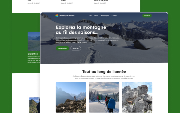 Christophe Besson, site vitrine sous WordPress