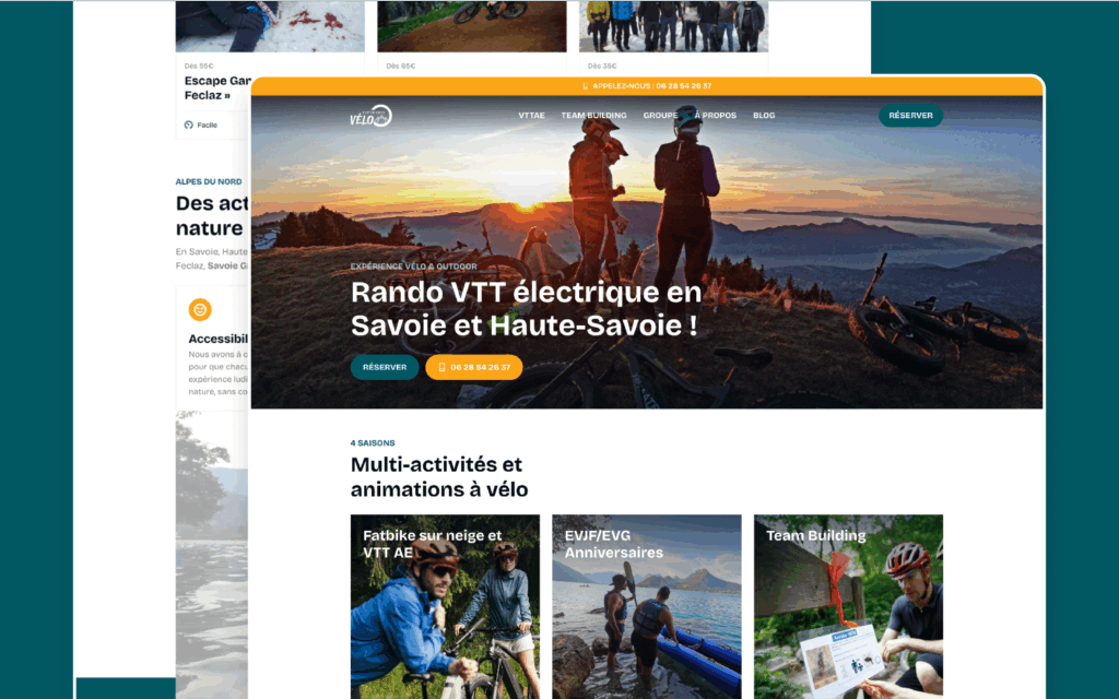 Réalisation par l'Agence WordPress de Chambéry Topicimes du site d'Experience Vélo