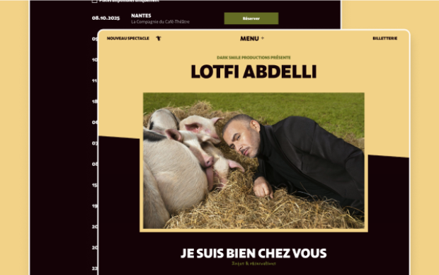 Site WordPress de l'humoriste Lotfi Abdelli par Topicimes