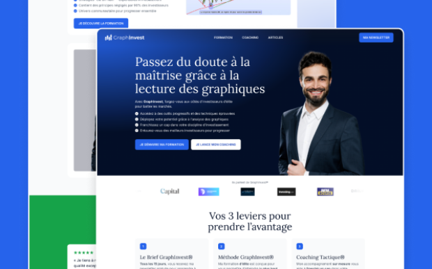 Création du site internet de GraphInvest de Joris Zanna par Topicimes