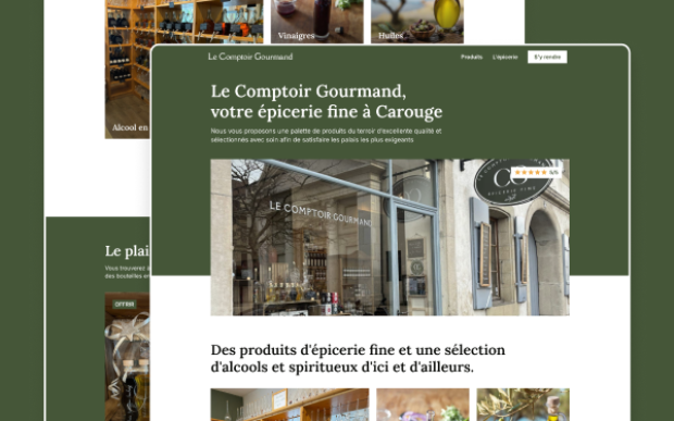 Création du site internet de l'épicerie fine Le Comptoir Gourmand