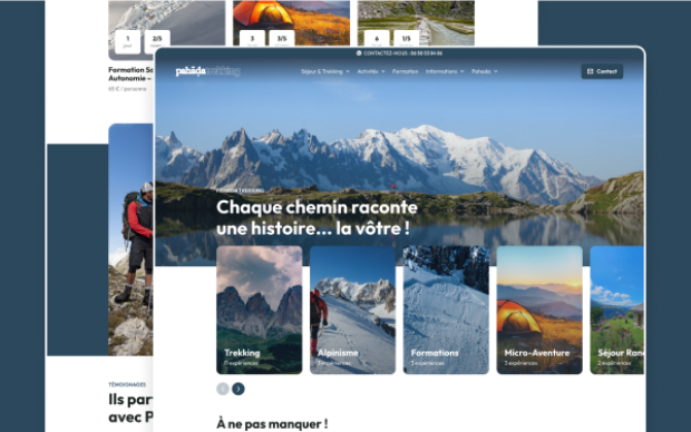 Site WordPress de Pahada Trekking par l'agence WordPress de Chambéry Topicimes