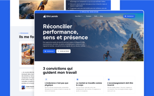 Site développé sous WordPress d'Eric Lacroix par Topicimes
